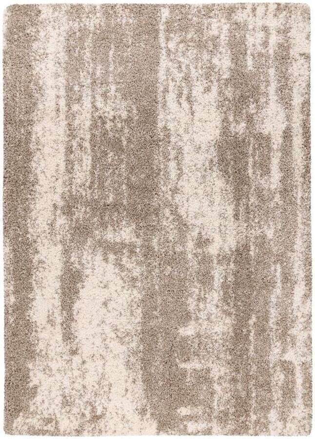 Muratap Mirage Shaggy Hoogpolig Vloerkleed Luxe Gemeleerd Modern Tapijt Beige Creme- 160x230 CM