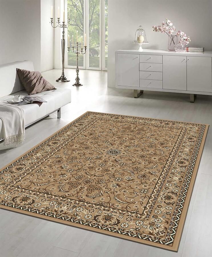 Muratap Nain Klassiek Laagpolig Oosters Vloerkleed Vintage Tapijt Beige- 160x230 CM