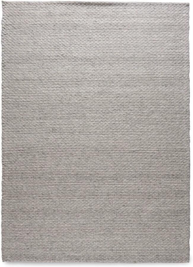 Muratap Outlet Mckenna Design 100% Wol Vloerkleed Effen Grijs- 160x230 CM