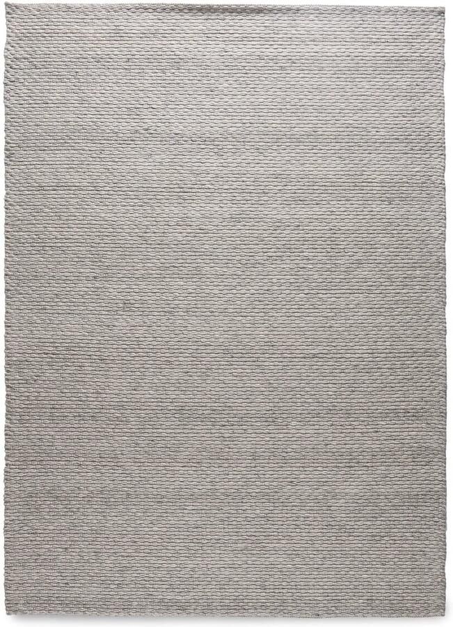 Muratap Outlet Mckenna Design 100% Wol Vloerkleed Effen Grijs- 190x290 CM
