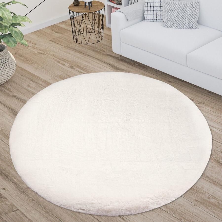 Muratap Tapijtenloods Paradise Fluffy Vacht Vloerkleed Hoogpolig Taupe Effen Tapijt- 160 CM ROND - Foto 2