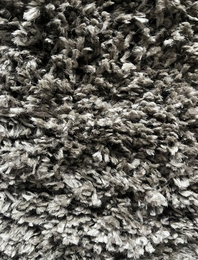 Muratap Tapijtenloods Pearl Soft Shaggy Vloerkleed Taupe 160 CM Hoogpolig Tapijt Superzacht Effen - Foto 2