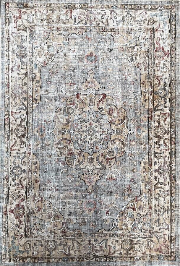 Muratap Picasso Antia Vloerkleed Vintage Tapijt Woonkamer Multi Beige- 240x290 CM