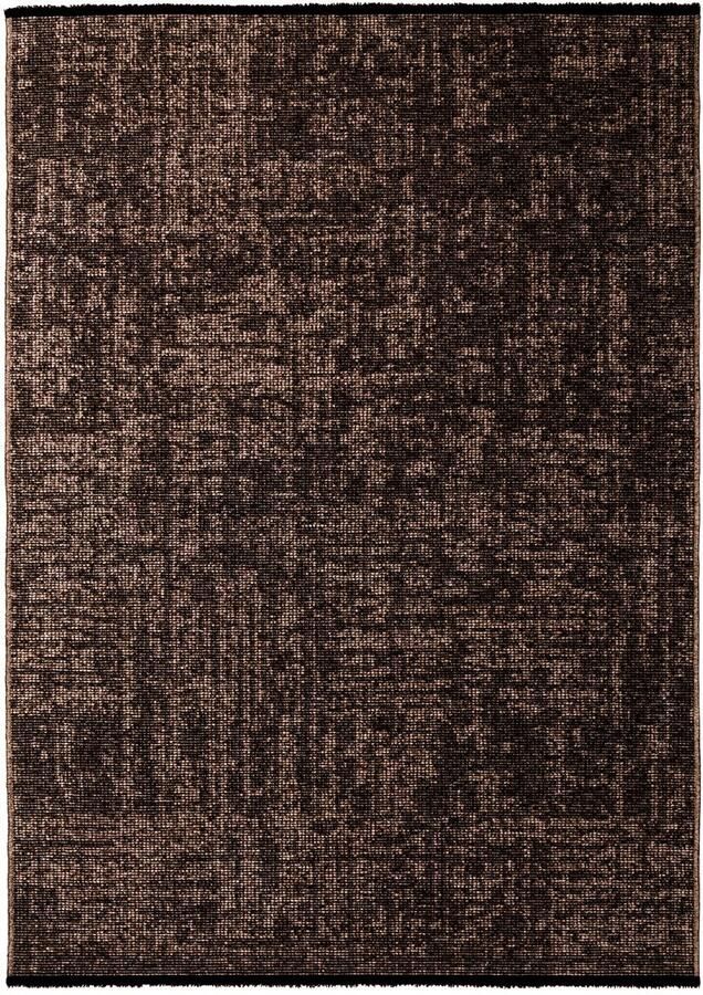 Muratap SPACE Vloerkleed – Laagpolig Velours – Modern & Sportief – Katoen & Chenille – Bruin- 240x340 CM