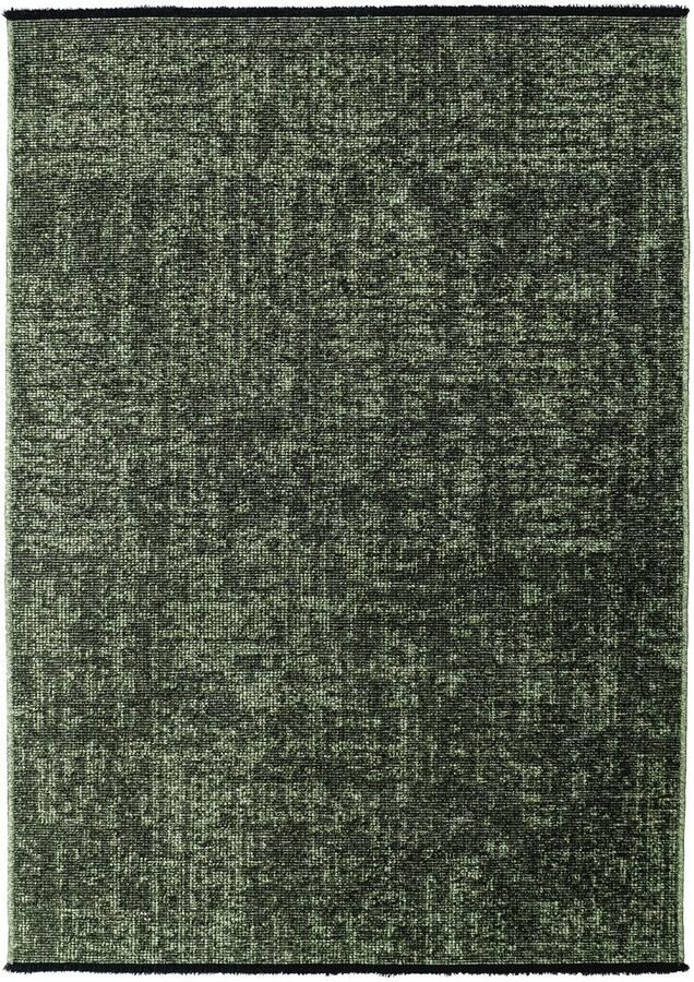 Muratap SPACE Vloerkleed – Laagpolig Velours – Modern & Sportief – Katoen & Chenille – Groen- 140x200 CM