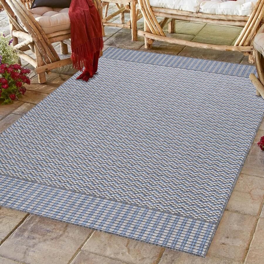 Muratap Sunny Outdoor Binnen en Buiten Vloerkleed Grijs Tapijt voor Tuin Terras Balkon- 240x340 CM