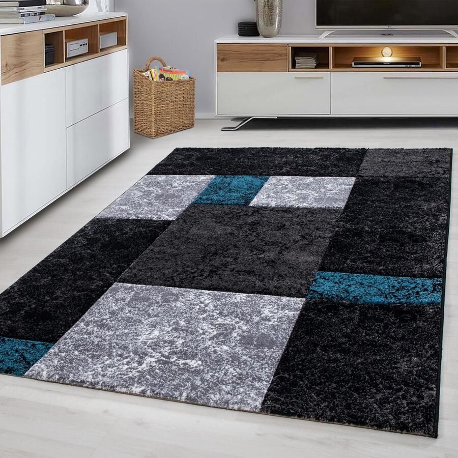 Muratap Tapijtenloods Basic Collection Modern Vloerkleed Blauw Grijs Laagpolig- 240x340 CM