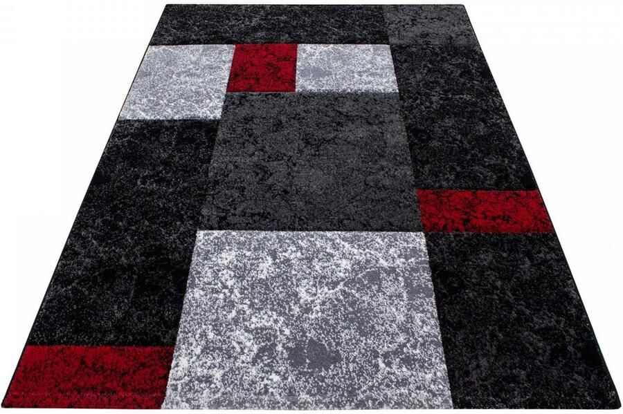 Muratap Tapijtenloods Basic Collection Modern Vloerkleed Rood Grijs Laagpolig- 240x340 CM