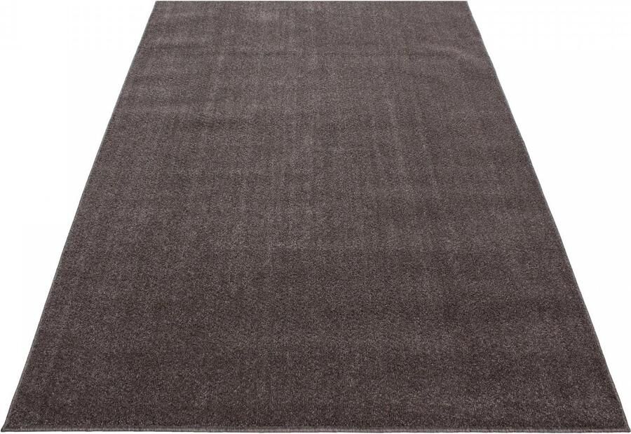 Muratap Tapijtenloods Basics Effen Vloerkleed Bruin Laagpolig