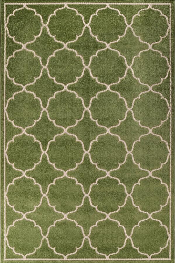 Muratap Tapijtenloods Buitenkleed Berlin Groen 200x290 CM Tuintapijt Buitentapijt Laagpolig Tapijt Buiten