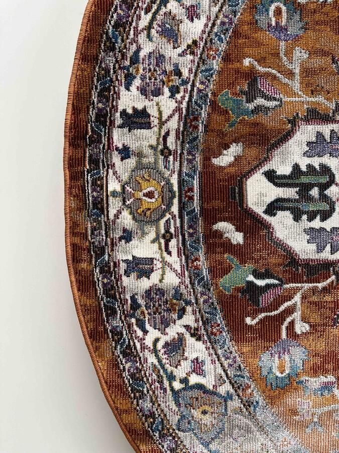 Muratap Tapijtenloods Picasso Castana Vloerkleed Vintage Terra Multi 160 CM Laagpolig Tapijt Woonkamer - Foto 2