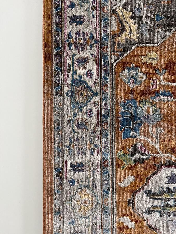 Muratap Tapijtenloods Picasso Castana Vloerkleed Vintage Terra Multi 300x400 CM Laagpolig Tapijt Woonkamer - Foto 2