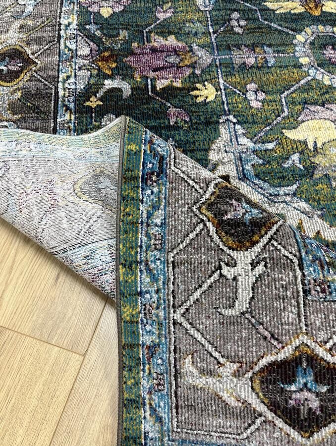 Muratap Tapijtenloods Picasso Pablo Vloerkleed Vintage Multi Groen 240x340 CM Laagpolig Tapijt Woonkamer - Foto 4