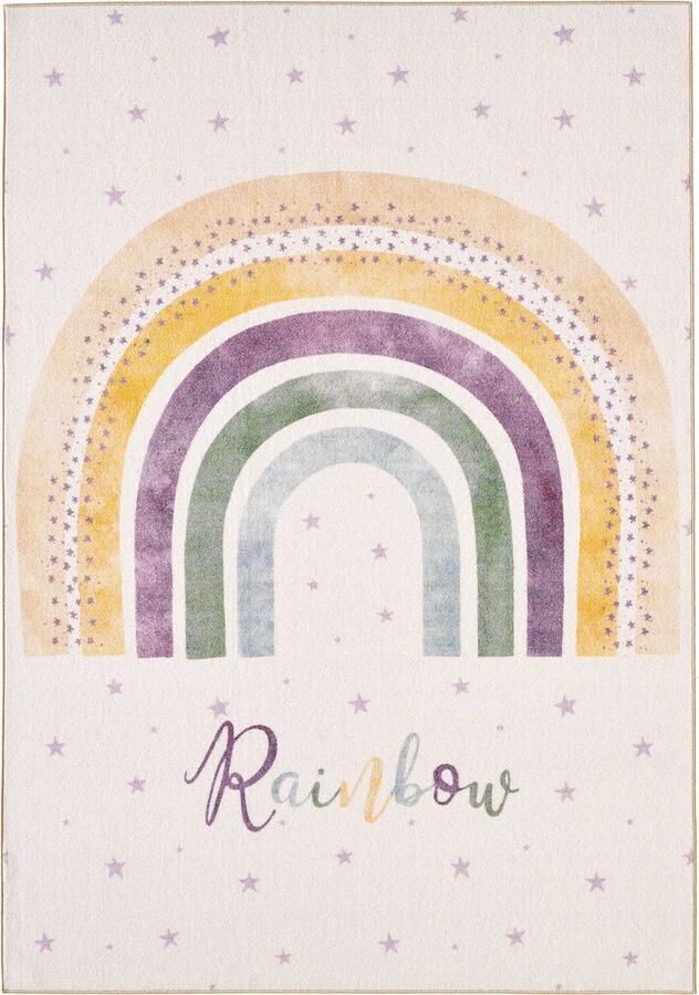 Muratap Tapijtenloods Play Kids Vloerkleed Kinderkamer Rainbow Laagpolig Speelkleed Multi- 100x150 CM