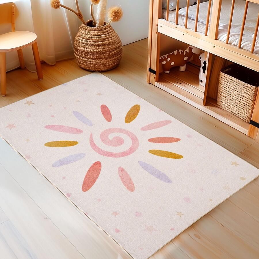 Muratap Tapijtenloods Play Kids Vloerkleed Kinderkamer Sparkling Laagpolig Speelkleed Multi- 80x120 CM