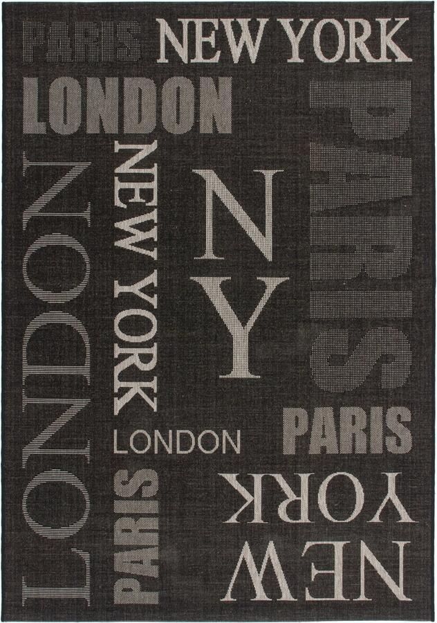 Muratap Tapijtenloods Sisal City Laagpolig Vloerkleed Gevlochten Tapijt Antraciet- 160x230 CM