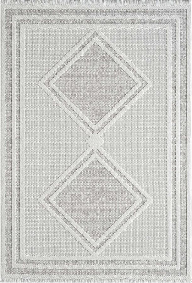 Muratap Tapijtenloods Vloerkleed Lindo Modern Woonkamer Beige Laagpolig- 160 CM ROND - Foto 2