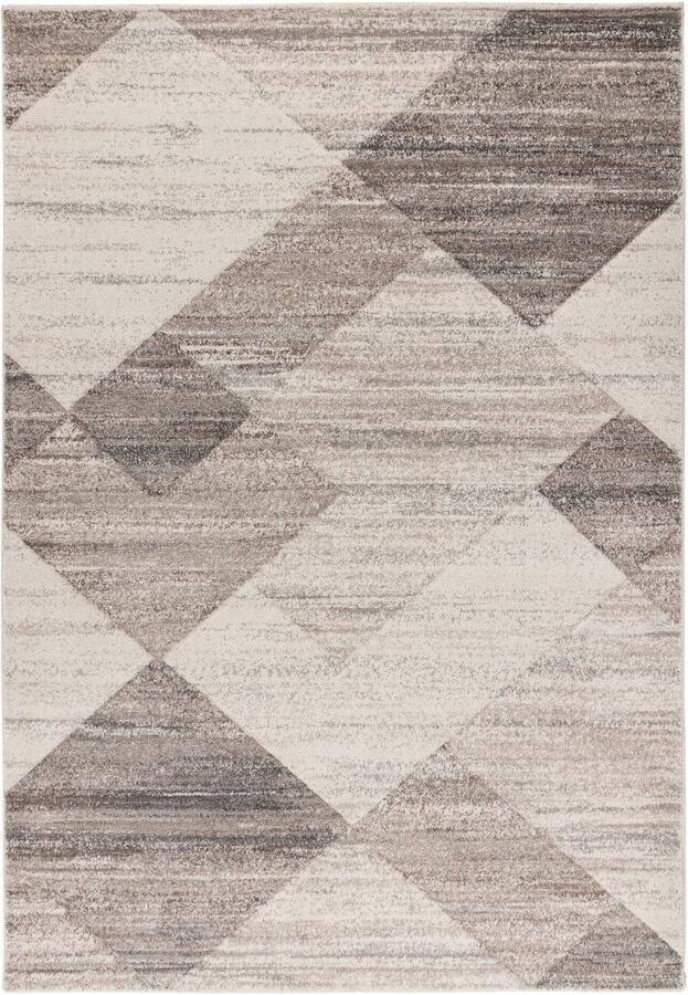 Muratap Trendy Home Abstract Modern Vloerkleed Laagpolig Hoge dichtheid Soft Touch Zilver Creme- 80x150 CM