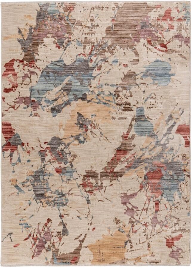 Muratap Vintage Mondriaan Art Vloerkleed Laagpolig 100% Polyester Soft Touch Multikleur- 160x230 CM