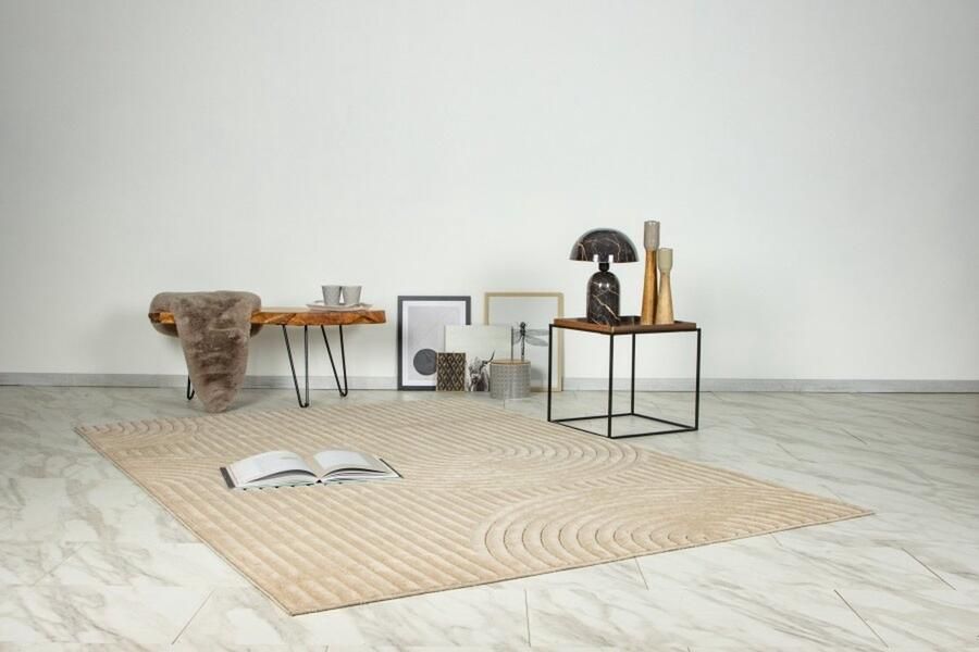 Muratap Viva Indoor & Outdoor Laagpolig Japandi Buitenkleed Effen Vloerkleed Beige 120x170 CM- 120x170 CM - Foto 2