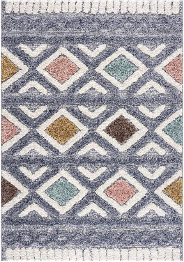 Muratap Vloerkleed Focus Celta Hoogpolig Fluffy Scandinavisch Multikleur- 80x300 CM