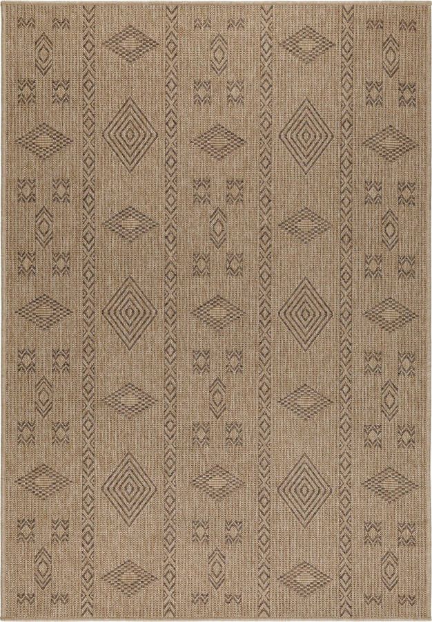 Muratap Natur Vloerkleed Dhaka Buitenkleed Sisal Laagpolig Indoor en Outdoor Beige Zwart- 240x340 CM