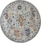 Muratap Picasso Sarough Rond Vloerkleed Vintage Tapijt Woonkamer Multi Grijs- 133 CM ROND - Thumbnail 1