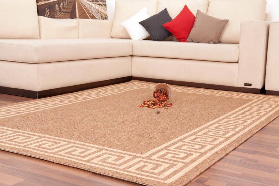 Muratap Sisal Kader Natural Woonkamer Vloerkleed Laagpolig Beige- 80x150 CM