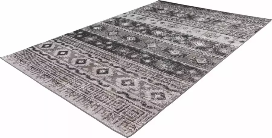 Muratap Tapijtenloods Ariya Vintage Kelim Vloerkleed Laagpolig Grijs- 120x170 CM