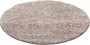 Muratap Tapijtenloods Basic Rond Shaggy vloerkleed Beige Hoogpolig- 200 CM ROND - Thumbnail 1