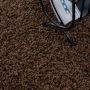 Muratap Tapijtenloods Basic Rond Shaggy vloerkleed Bruin Hoogpolig- 120 CM ROND - Thumbnail 1