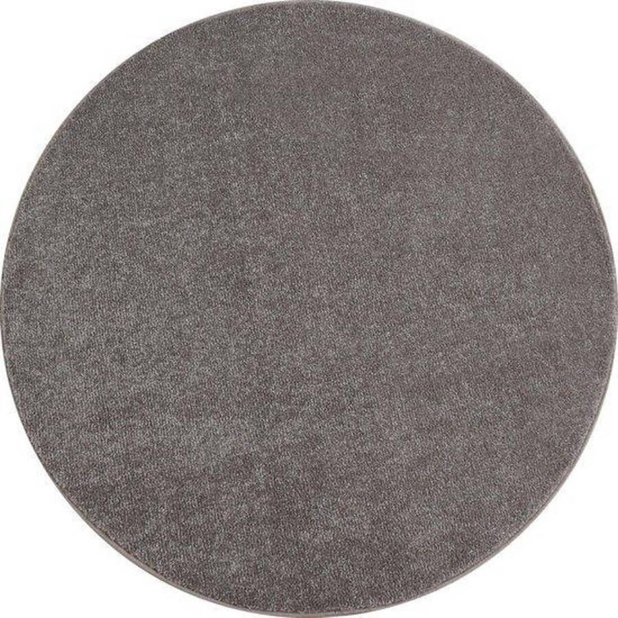 Muratap Tapijtenloods Basics Effen Rond Vloerkleed Beige Laagpolig 240 CM ROND