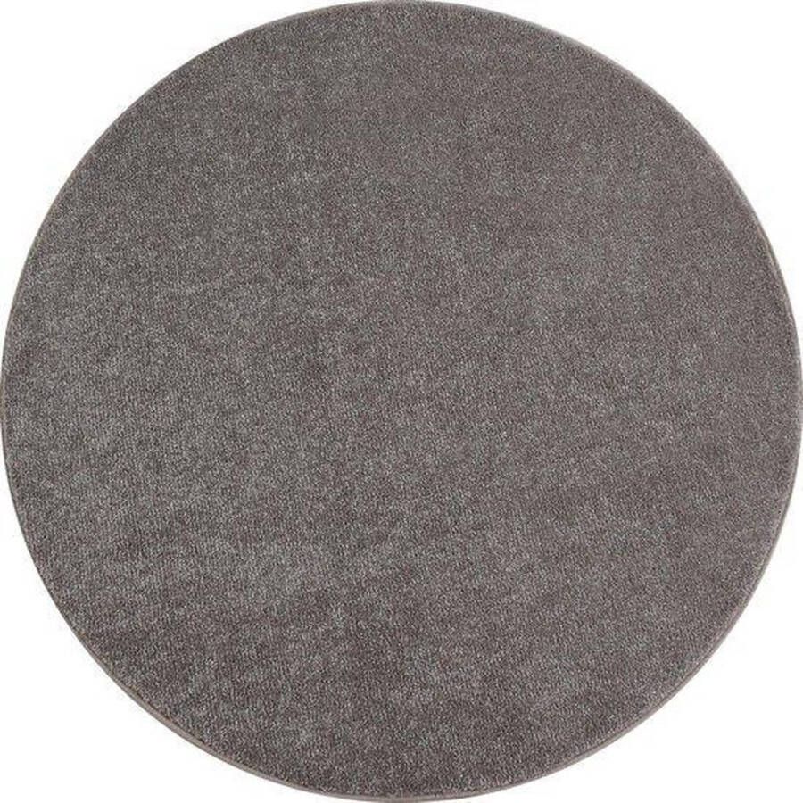 Muratap Tapijtenloods Basics Effen Rond Vloerkleed Beige Laagpolig- 300 CM ROND