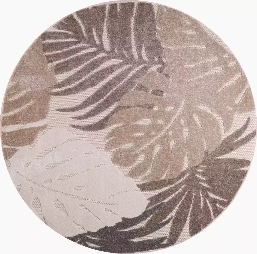 Muratap Tapijtenloods Floral Buitenkleed Beige 200 CM Tuintapijt Buitentapijt Vloerkleed Buiten en Binnen - Foto 4