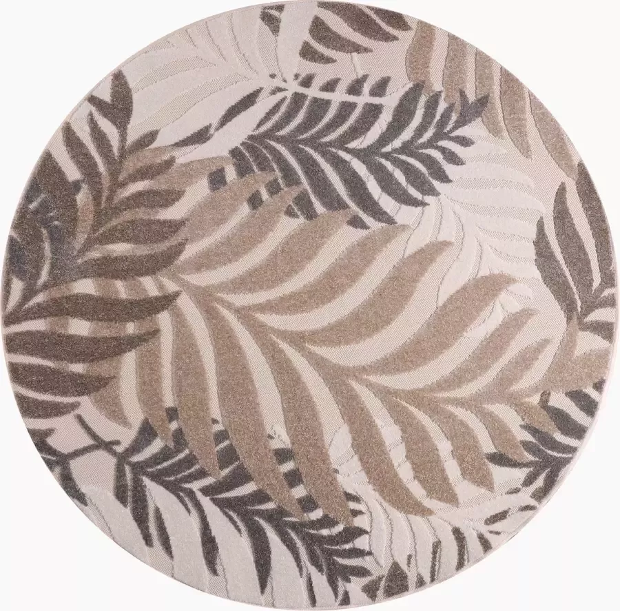 Muratap Tapijtenloods Floral Buitenkleed Creme 150 CM Tuintapijt Buitentapijt Vloerkleed Buiten en Binnen - Foto 3