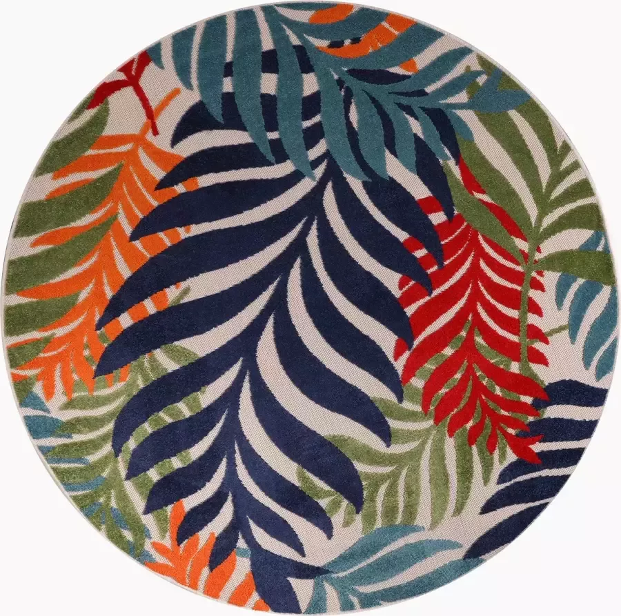 Muratap Tapijtenloods Floral Buitenkleed Multi 200 CM Tuintapijt Buitentapijt Vloerkleed Buiten en Binnen - Foto 6