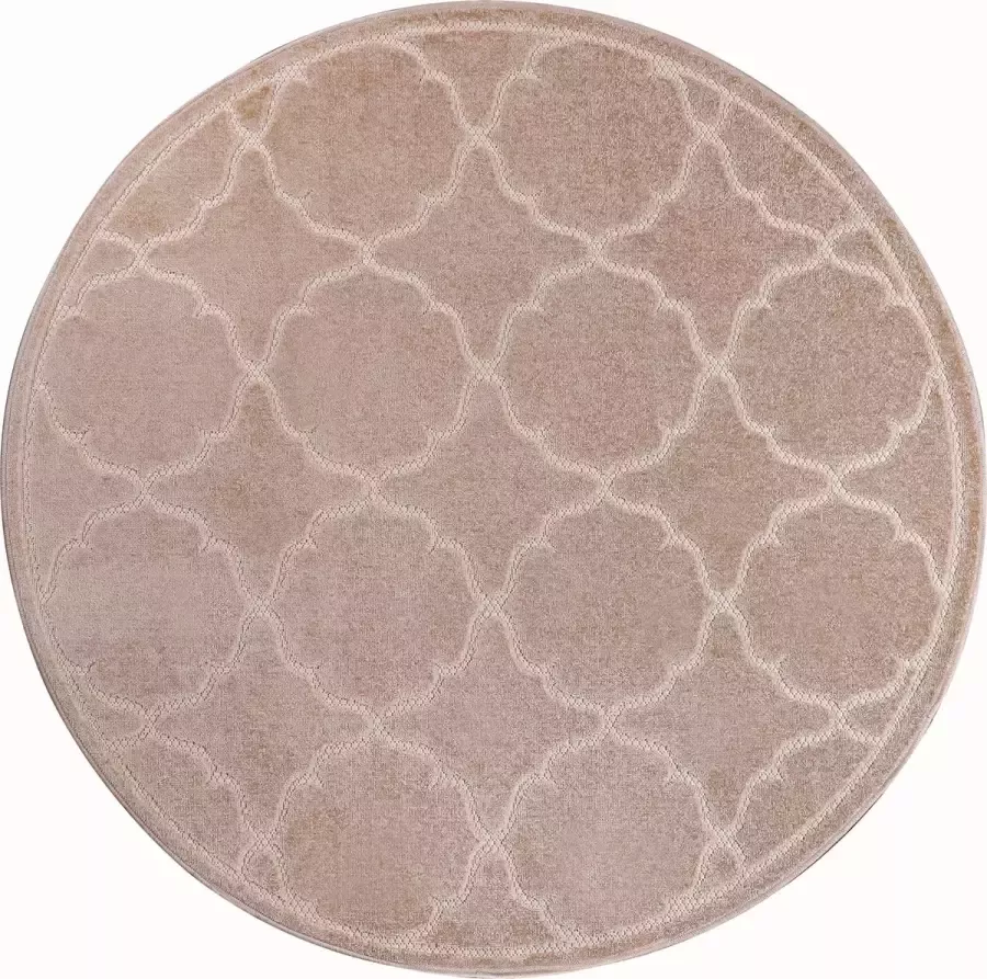 Muratap Tapijtenloods Buitenkleed Berlin Beige 120 CM Tuintapijt Buitentapijt Laagpolig Tapijt Buiten - Foto 2