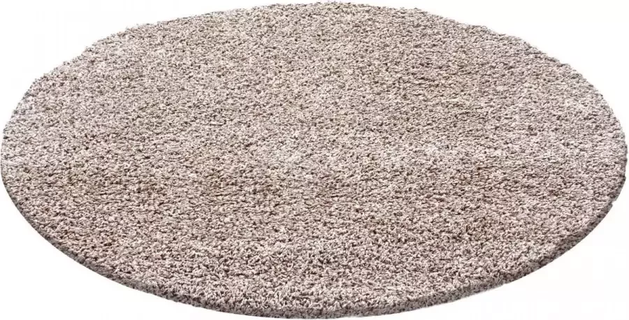 Muratap Tapijtenloods Dream Rond Shaggy vloerkleed Beige Hoogpolig- 120 CM ROND - Foto 2