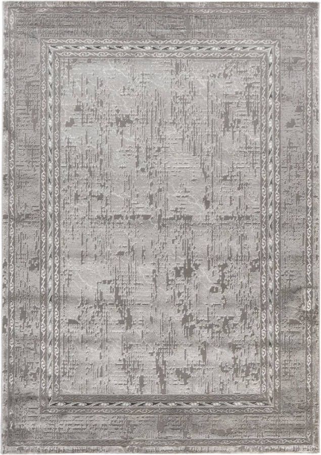 Muratap Tapijtenloods Fashion Classic Laagpolig Vloerkleed Design Tapijt Grijs Zilver- 160x230 CM