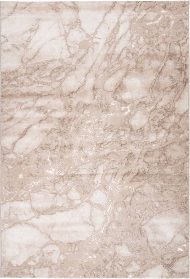 Muratap Tapijtenloods Fashion Marmer Laagpolig Vloerkleed Design Tapijt Beige- 200x290 CM