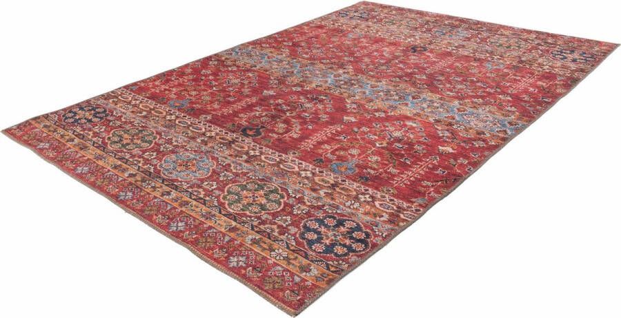 Muratap Faye Kelim Vintage Vloerkleed Laagpolig Multikleur Tapijt Woonkamer- 75x150 CM