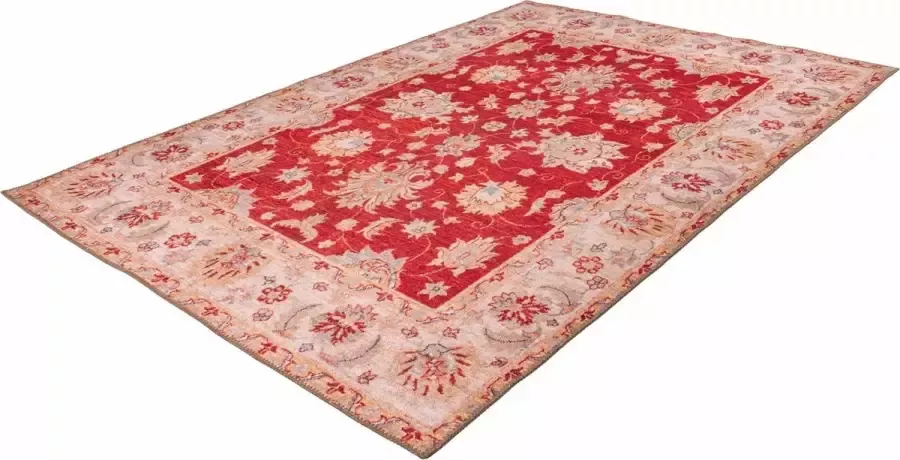 Muratap Faye Retro Vintage Vloerkleed Laagpolig Multikleur Rood Tapijt Woonkamer- 150x230 CM - Foto 2