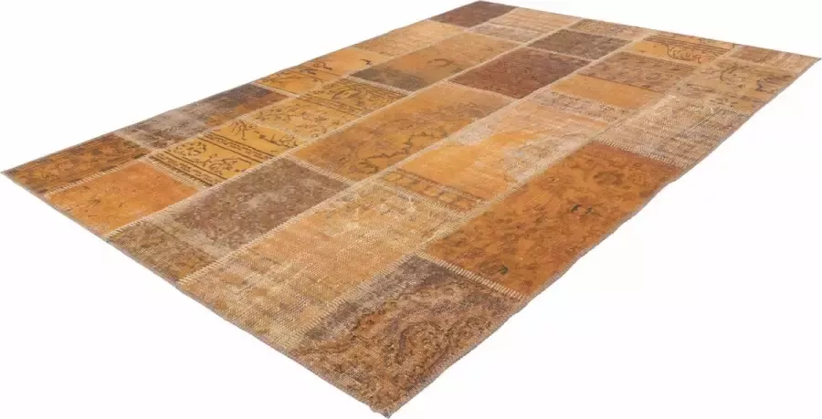Muratap Faye Patchwork Vintage Vloerkleed Laagpolig Multikleur Geel Tapijt Woonkamer- 110x180 CM - Foto 2