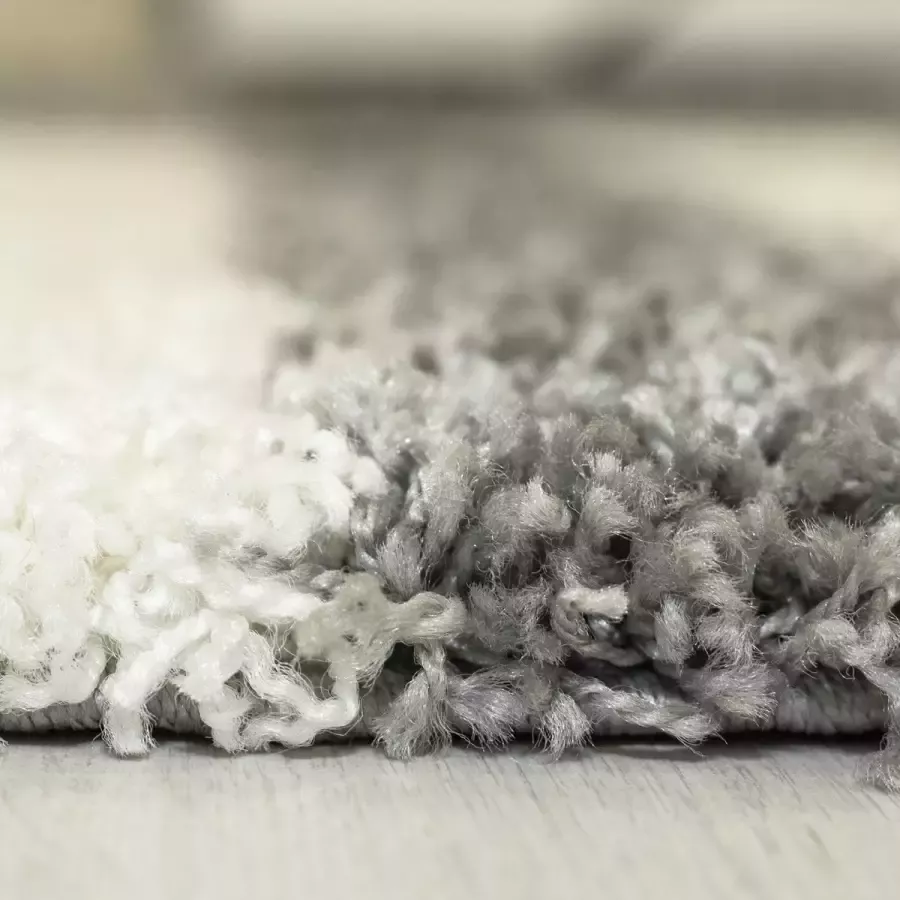 Muratap Tapijtenloods Gala Shaggy vloerkleed Grijs Wit Hoogpolig- 200x290 CM - Foto 2