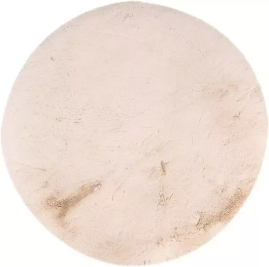 Muratap Tapijtenloods Heaven Vacht Vloerkleed Hoogpolig Soft Touch Beige- 160 CM ROND