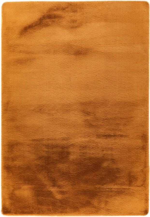 Muratap Tapijtenloods Heaven Vacht Vloerkleed Hoogpolig Soft Touch Goud- 160 CM ROND