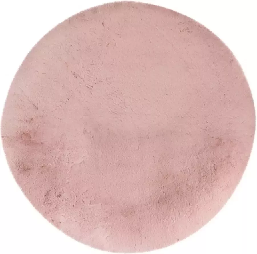 Muratap Tapijtenloods Heaven Vacht Vloerkleed Hoogpolig Soft Touch Roze- 200 CM ROND