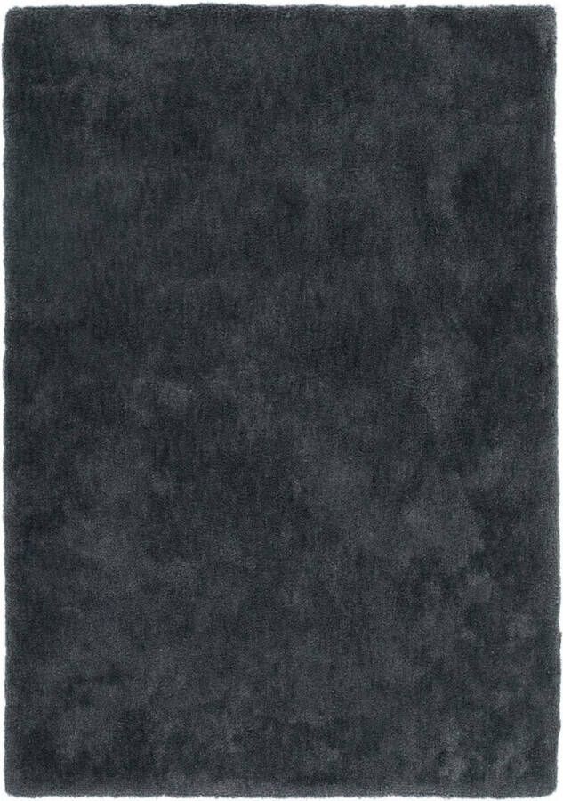 Muratap Tapijtenloods Luxe Velvet Soft Fluffy Effen Tapijt Hoogpolig Vloerkleed Antraciet 60x110 CM