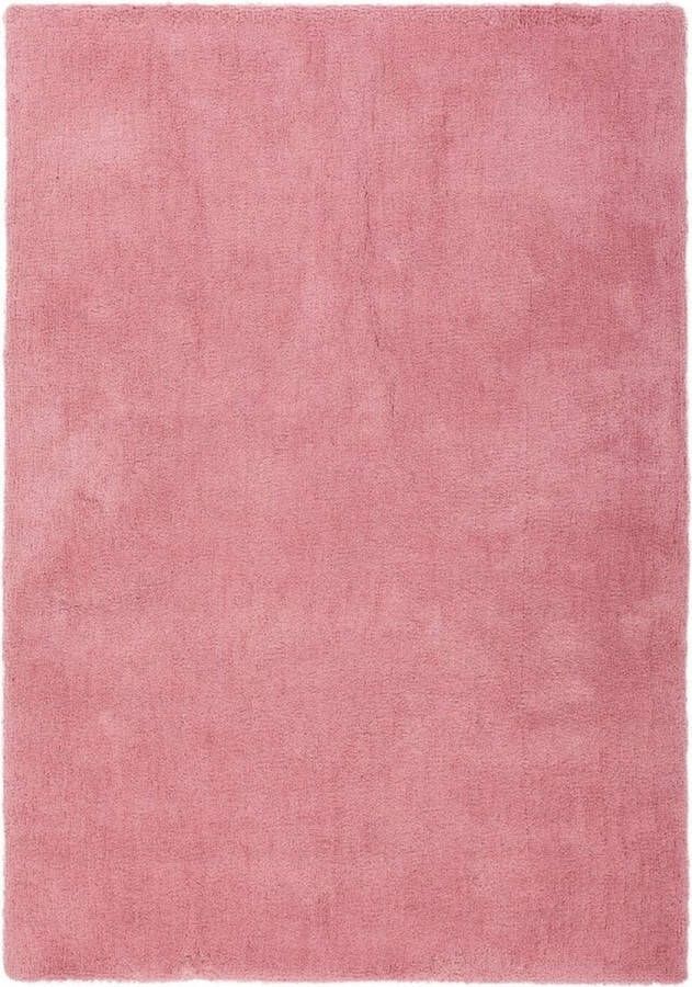 Muratap Tapijtenloods Luxe Velvet Soft Fluffy Effen Tapijt Hoogpolig Vloerkleed Roze 80x150 CM