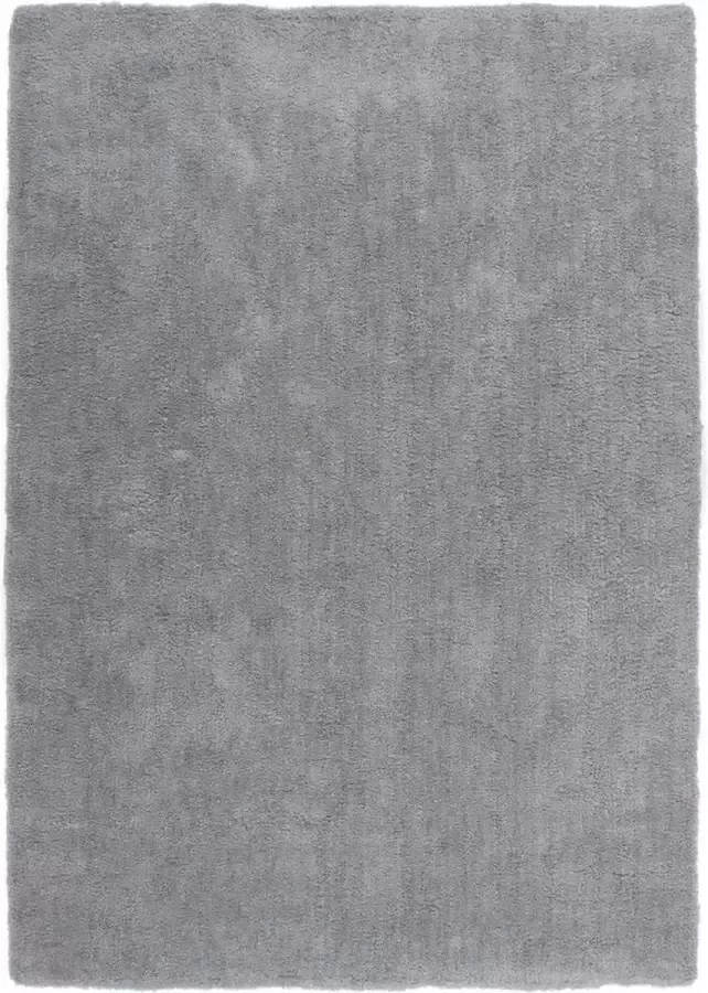 Muratap Tapijtenloods Luxe Velvet Soft Fluffy Effen Tapijt Hoogpolig Vloerkleed Zilver Grijs 80x150 CM